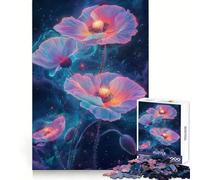 Cosmic Poppies Florals 1000 Piece Jigsaw Puzzles for Adults Jigsaw Sharp Logic, DIY Fun, Family Pastime, Table Accent (50x75cm)