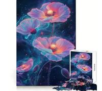 Cosmic Poppies Florals Jigsaw Puzzles 1000 Pieces for Adults Logic Play, Vivid Print, Family Enjoyable, Art Piece (38x52cm)