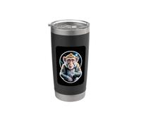 Cosmic Primate Contemplating the Moon Stainless Steel Insulated Tumbler