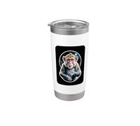 Cosmic Primate Contemplating the Moon Stainless Steel Insulated Tumbler