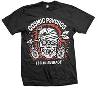 Cosmic Psychos Feelin' Average T-Shirt Mens Unisex Black Tees M