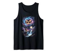 Cosmic Pumpkin Halloween Scenery Adventure Night Sky Tank Top