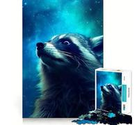 Cosmic Raccoon 1000 Pieces Puzzles for Teenagers Sharp Thinking, Accurate Cut, Fun Activity, Art Decor (50x75cm)