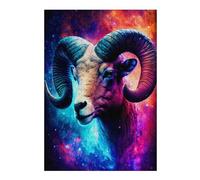 Cosmic Ram Portrait Wooden Jigsaw Puzzle for Adults, 300 PCS