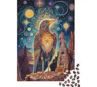 Cosmic Raven 1000 Piece Jigsaw Puzzle Paper for Adults Fantasy Art Night Sky Relaxation Home Decor Gift 52x38cm/1000pcs