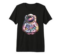 Cosmic Rock Collecting Astronaut Finding Luminous Stones Premium T-Shirt