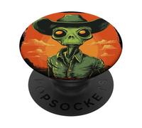 Cosmic Rodeo with this Alien Cowboy Design PopSockets Adhesive PopGrip