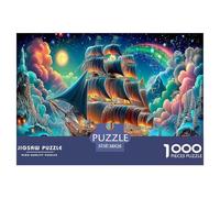 Cosmic Sail 1000Pc Recycled Paper Puzzle: Sailing Ship on The Sea for Adults 14-99 Years Home Decor & Gift 38x26cm/1000pcs