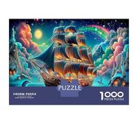 Cosmic Sail 1000Pieces JigsawPuzzlesPirate Ship Cosmic Sky ForAdult Challenging LargePiecePuzzles Age12+byth Challenging The Impossible Difficult Game Fun, Challenging 52x38cm/1000pcs