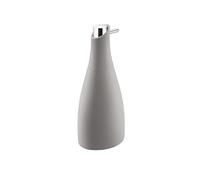 COSMIC Saku Minimalist Design Bathroom Soap Dish Made of Acrylic and Glass. Countertop Soap Dispenser for Bathroom and Kitchen. Refillable 300 ml Accessory in Matte Gray Color