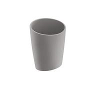 COSMIC Saku Toothbrush Holder for Countertop with Minimalist Design Made of Plastic. Toothbrush Caddy. Oval Pot Stand for Sink in Matte Stone Color