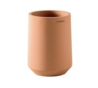 COSMIC SAONA Toothbrush Holder for Countertop with Elegant Design Made of Resin. Toothbrush Cup. Round Container for Sink in Blossom Color