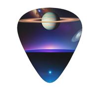 Cosmic Saturn 12 Piece Guitar Pick Set Durable Non Slip Different Sizes for Electric Guitar Acoustic Guitar Ukulele