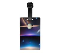 Cosmic Saturn Luggage tag Hanger Protects Privacy and is a Must-Have for Travel and is Durable