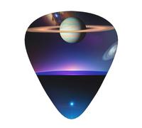 Cosmic Saturn Printed guitar picks, set of 12, three thicknesses, suitable for guitar and ukulele, as a gift