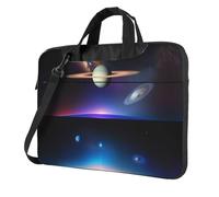 Cosmic Saturn Printed Laptop Crossbody Bag Crossbody Briefcase Easy To Use When Traveling For Business, Black, 13 inch