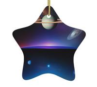 Cosmic Saturn Star Shaped Pendant Versatile Decoration Suitable for Shopping Malls Stores Homes