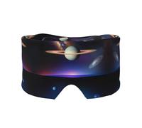 Cosmic Saturn Unisex Side Sleeping Headband, Sleeping Eye Mask and Ear Muffs, (26.8 * 4.3 inches), Indoor and Outdoor Travel Yoga Adjustable Comfort Eye and Ear Muffs,