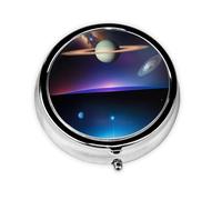 Cosmic Saturna Small Three-Compartment Medicine Box That Can Be Placed in Your Pocket Or Purse and Can Store Vitamins.