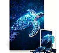 Cosmic Sea Turtle Jigsaw Puzzles for Adults1000 Pieces Mindful Game, Fine Cut, Happy Challenge, Xmas Gift (50x75cm)