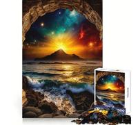 Cosmic Seascape Through Archway Jigsaw Puzzles for Adults1000 Pieces Mindful Game, Fine Cut, Happy Challenge, Xmas Gift (38x26cm)