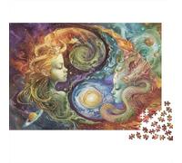 Cosmic Serpent Dream Art Print 1000-Piece Jigsaw Puzzle for Adults, 70x50cm/1000pcs; Smooth White Pieces for Easy Handling; A Calm After-work Activity