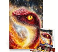 Cosmic Serpent for Adults 1000 Piece Jigsaw Puzzle Brain Power, Tight Edge, Fun Challenge, Night Game (38x26cm)