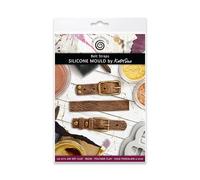 Cosmic Shimmer Belt Straps Silicone Mould for Crafting. Use with Air Dry & Polymer Clay, Resin, Wax, Cold Porcelain & More. Belt Sizes 60 x 20, 75 x 18, 80 x 15 Millimetres from Katy Sue Craft Moulds.