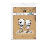 Cosmic Shimmer Bot-Ology Better Together Pre-Cut Mounted Rubber Stamp by Andy Skinner & Katy Sue. Image 93 x 95 & Quote 48 x 11 Millimetres for Stamping in Mixed Media, Art Journaling, Card Making