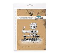 Cosmic Shimmer Bot-Ology Spread A Little Kindness Mounted Rubber Stamp by Andy Skinner & Katy Sue. Image 96 x 95, Quote 93 x 10 Millimetres for Stamping in Mixed Media, Art Journaling, Card Making