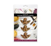 Cosmic Shimmer Cherub Trio Silicone Mould for Crafting. Use with Air Dry & Polymer Clay, Resin, Wax, Cold Porcelain & More. Cherubs are 35 x 52 Millimetres from Katy Sue Craft Moulds. UK Made.