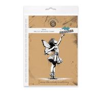 Cosmic Shimmer Dance Pre Cut Rubber Stamp Set by Andy Skinner & Katy Sue. Creates Image 124x69mm, Words 85x16mm for Stamping in Mixed Media, Art Journaling & Card Making