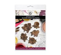 Cosmic Shimmer Decorative Roses Silicone Mould for Crafting. Use with Air Dry & Polymer Clay, Resin, Wax, Cold Porcelain & More. Largest Rose 52 x 43 Millimetres from Katy Sue Craft Moulds. UK Made.