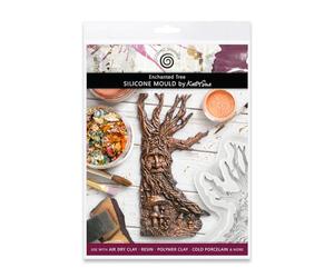 Cosmic Shimmer Enchanted Tree Silicone Mould for Crafting & Mixed Media Art. Use with Air Dry & Polymer Clay, Resin, Wax, Cold Porcelain & More. Design Size 165mm x 134mm. from Katy Sue Craft Moulds