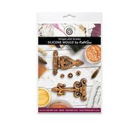 Cosmic Shimmer Hinges & Screws Silicone Mould for Crafting. Use with Air Dry & Polymer Clay, Resin, Wax, Cold Porcelain. Hinge 60 x 50, 70 x 45, Screw Head 9 x 9 Millimetres from Katy Sue Craft Moulds