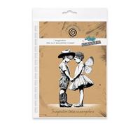 Cosmic Shimmer Imagination Pre Cut Rubber Stamp Set by Andy Skinner & Katy Sue. Creates Image 115x70mm, Text: 87x17mm for Stamping in Mixed Media, Art Journaling & Card Making