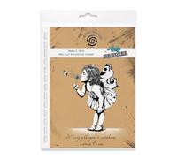 Cosmic Shimmer Make a Wish Pre Cut Rubber Stamp Set by Andy Skinner & Katy Sue. Creates Image 106x87mm, Words 79x18mm for Stamping in Mixed Media, Art Journaling & Card Making