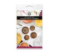 Cosmic Shimmer Mini Cogs & Gears Silicone Mould for Crafting. Use with Air Dry & Polymer Clay, Resin, Wax, Cold Porcelain & More. Cogs 21 & 29 Millimetres Diameter from Katy Sue Craft Moulds