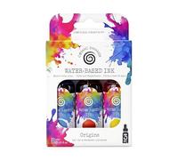 Cosmic Shimmer Origins Water-Based Ink Set - 3 Primary Colours (Red, Blue, Yellow) - 29ml Bottles with Pipette Droppers for Painting, Stamping, Arts & Crafts by Katy Sue Designs