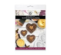 Cosmic Shimmer Ornate Heart Trio Silicone Mould for Crafting. Use with Air Dry & Polymer Clay, Resin, Wax, Cold Porcelain & More. Medium Heart Size 39 x 42 Millimetres from Katy Sue Craft Moulds