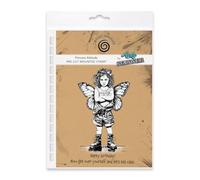 Cosmic Shimmer Princess Attitude Pre Cut Rubber Stamp Set by Andy Skinner & Katy Sue. Creates Image 117x73mm, Words 90x9mm & 37x10mm for Stamping in Mixed Media, Art Journaling & Card Making