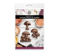 Cosmic Shimmer Toadstool Trio Silicone Mould for Crafting & Mixed Media Art. Use with Air Dry & Polymer Clay, Resin, Wax, Cold Porcelain & More. Design Size 43x45mm. from Katy Sue Craft Moulds