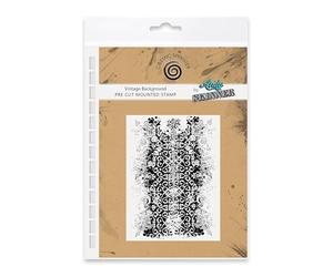 Cosmic Shimmer Vintage Background Pre Cut Mounted Rubber Stamp by Andy Skinner & Katy Sue. Creates an Aged Vintage Design for Stamping in Mixed Media, Art Journaling, Card Making. Design 118 x 92mms.