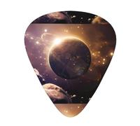 Cosmic Shining Planet Guitar Plectrums 12 Pieces For Ukulele Bass Instrument Accessories