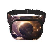 Cosmic Shining Planet Unisex Adjustable Waist Square Double Layer Waist Pack for Outdoor Activities Travelling Running Hiking