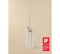 Cosmic Silicone Toilet Brush, Floor Or Self-Adhesive, Slim Design, Award-Winning Design, White, Flat Collection