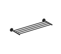 COSMIC - Single Bathroom Towel Rail | Matte Black Finish | Easy Installation - Fixes with Screws | Dimensions 60 x 7.1 x 5 cm