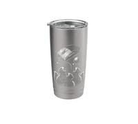 Cosmic Skunk Gamer Worship Old Computer Mouse Stainless Steel Insulated Tumbler