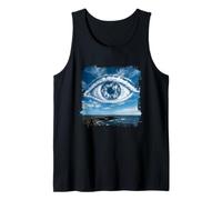 Cosmic Sky Eye Over Ocean Surreal Vision Scene Graphic Tank Top