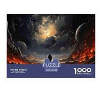 Cosmic Sky Fantasy Landscape 1000 Piece Jigsaw Puzzle Paper for Adults Night View Puzzle Game for Family Focus Relaxing Gift 52x38cm/1000pcs